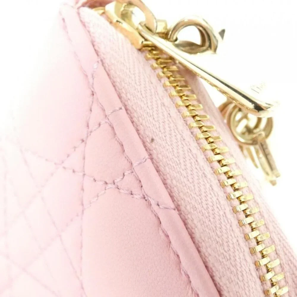 Dior Voyageur Coin Case Handbag Melocoton Pink